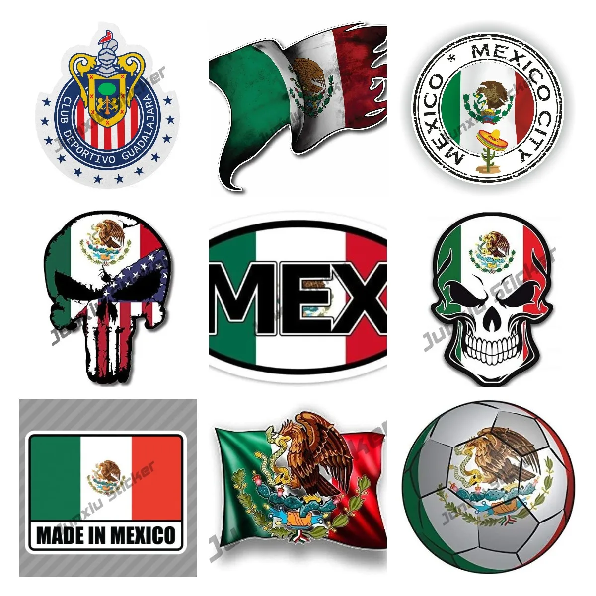 Car Accessories Malaysia - Round Seal Mexico Vinyl Countries Sticker