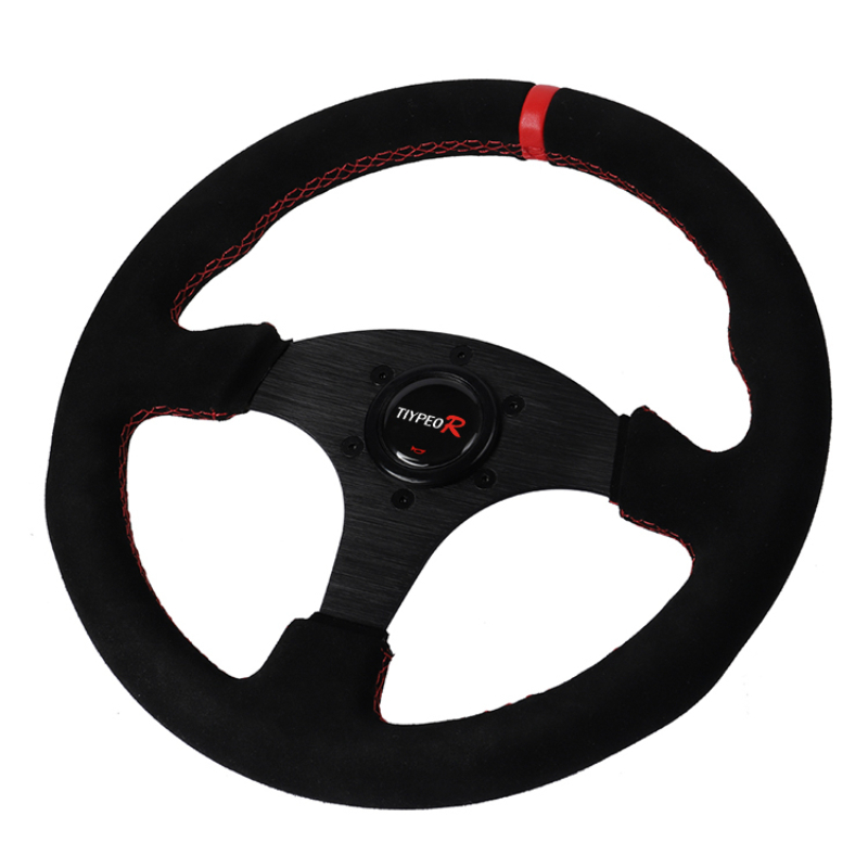 Suede Racing Steering Wheel Su - огляд і ціна Car Accessories Logo