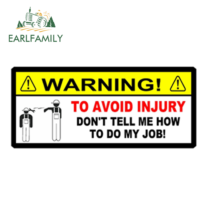 EARLFAMILY 13cm x 5.7cm WARNIN - огляд і ціна Car Accessories Job