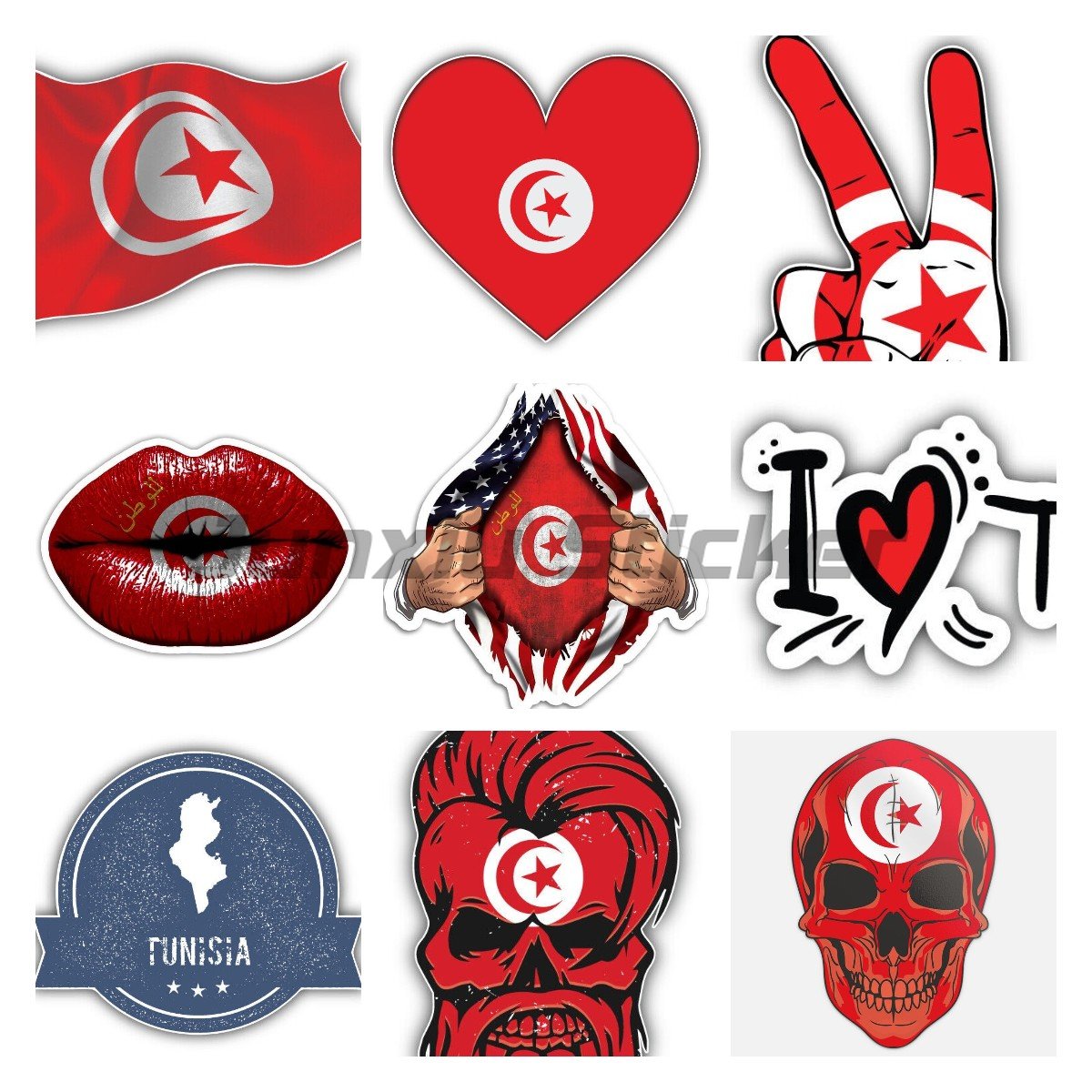 Tunisia National Flag Sticker  - огляд і ціна Car Accessories Malaysia