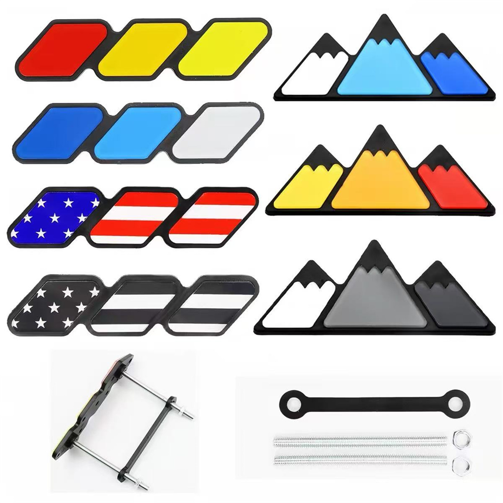 1Pc Aluminum 3D Tri Color Snow - огляд і ціна Car Accessories Logo