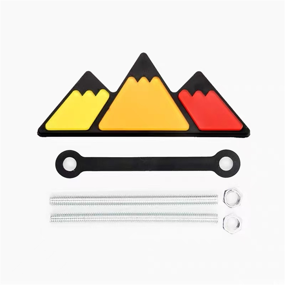 1Pc Aluminum 3D Tri Color Snow - огляд і ціна Car Accessories Logo